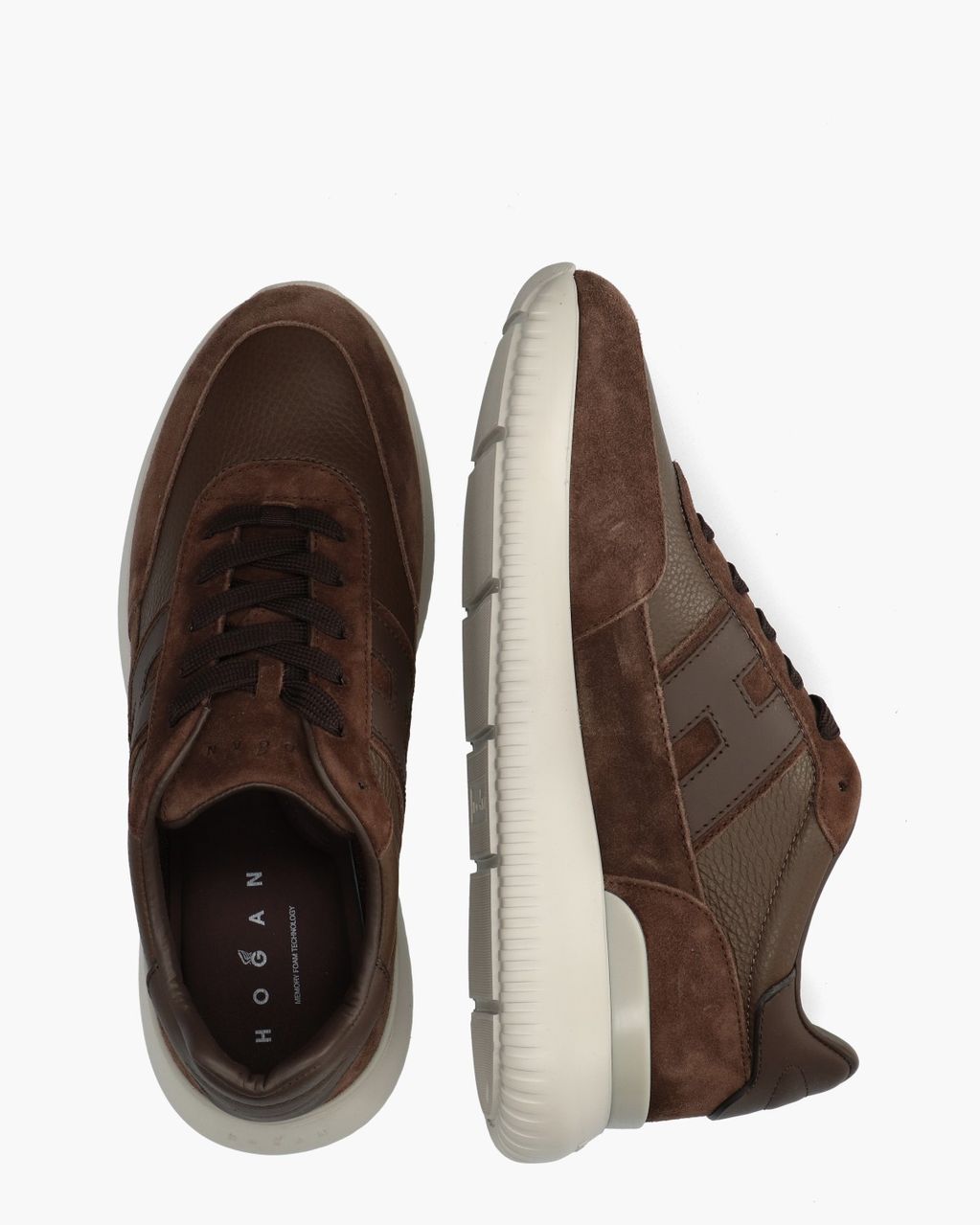 Interactive³ Donkerbruin Herensneakers