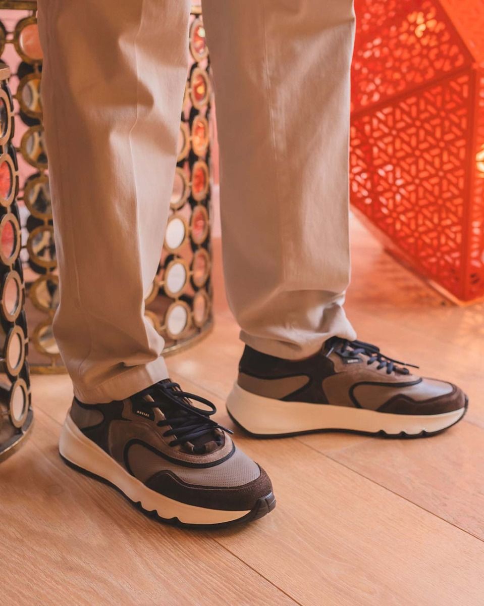 Luca Noa Taupe/Donkerbruin Herensneakers