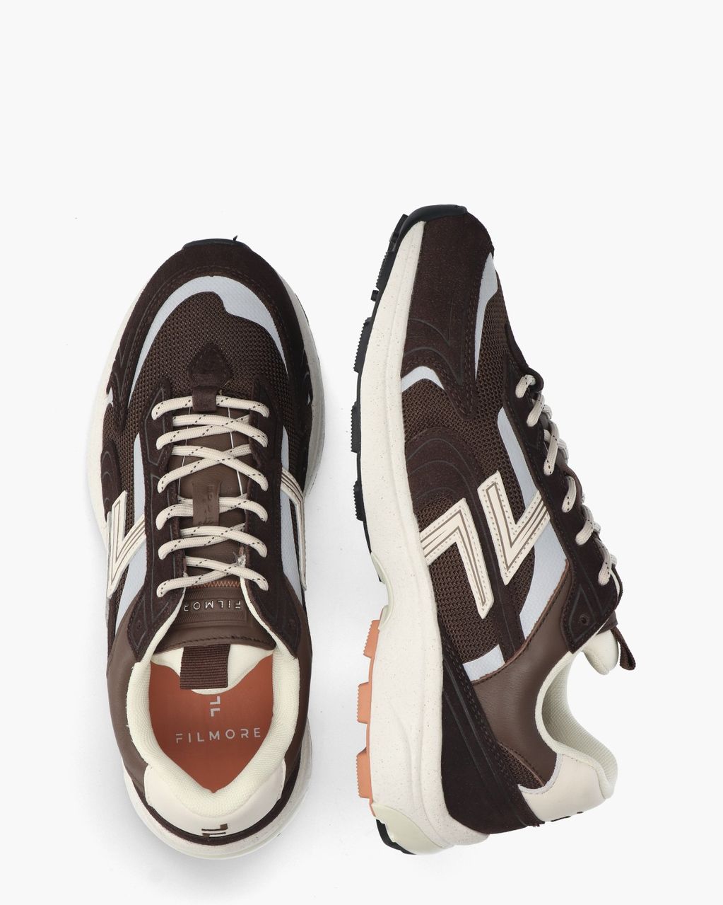 Yali Donkerbruin Herensneakers