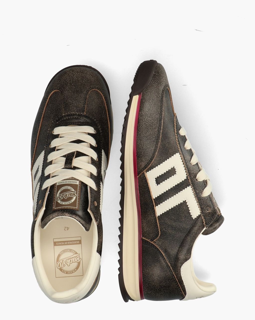 Jogger Donkerbruin/Off-White Herensneakers
