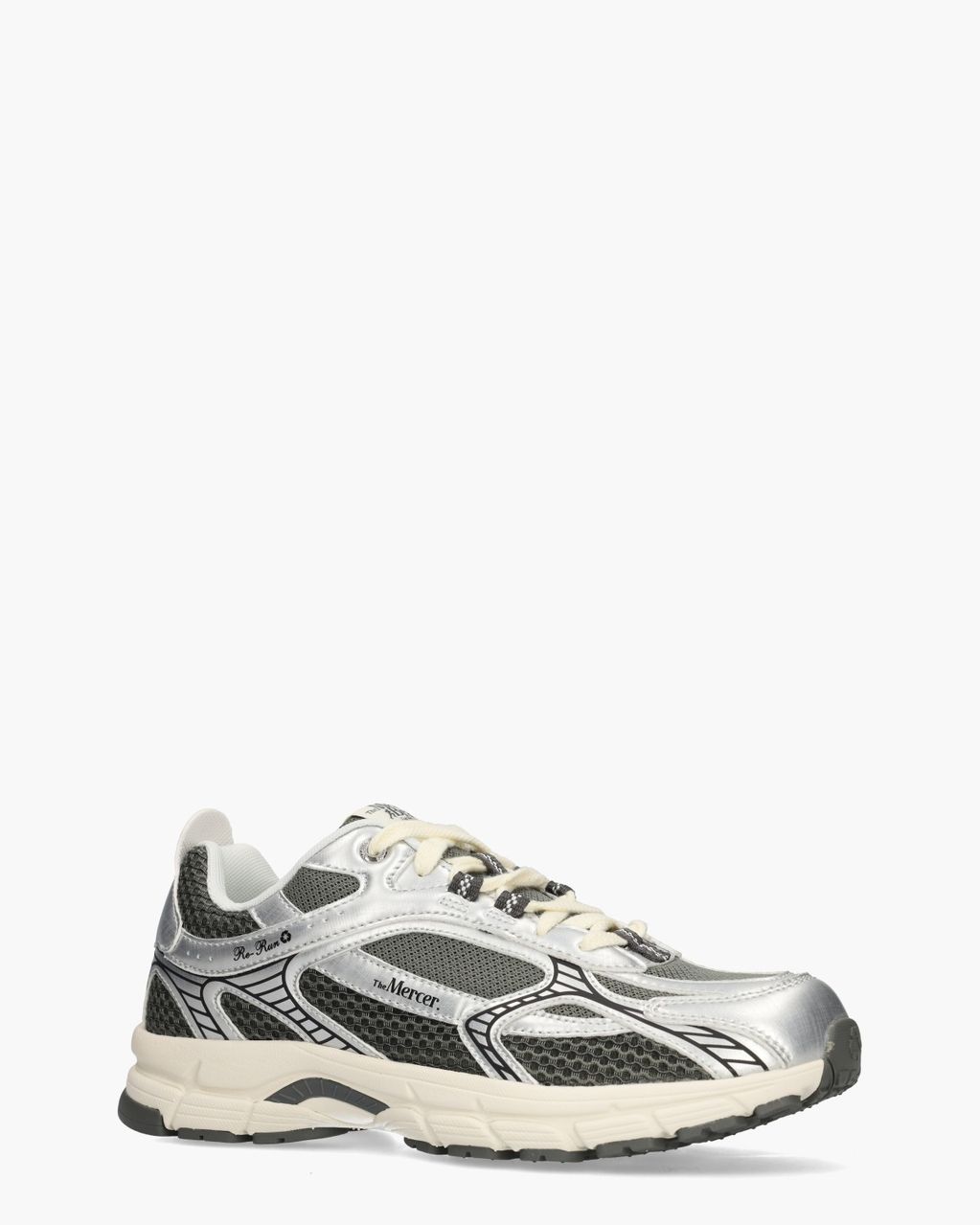 The Re-Run Twin Mesh Zilver/Grijs Herensneakers