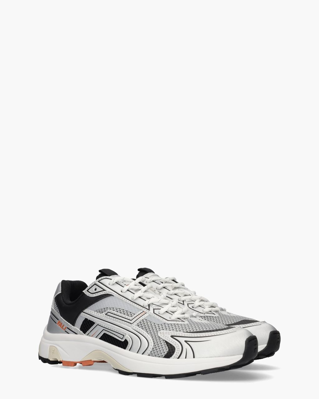 Yali Zilver/Zwart Herensneakers