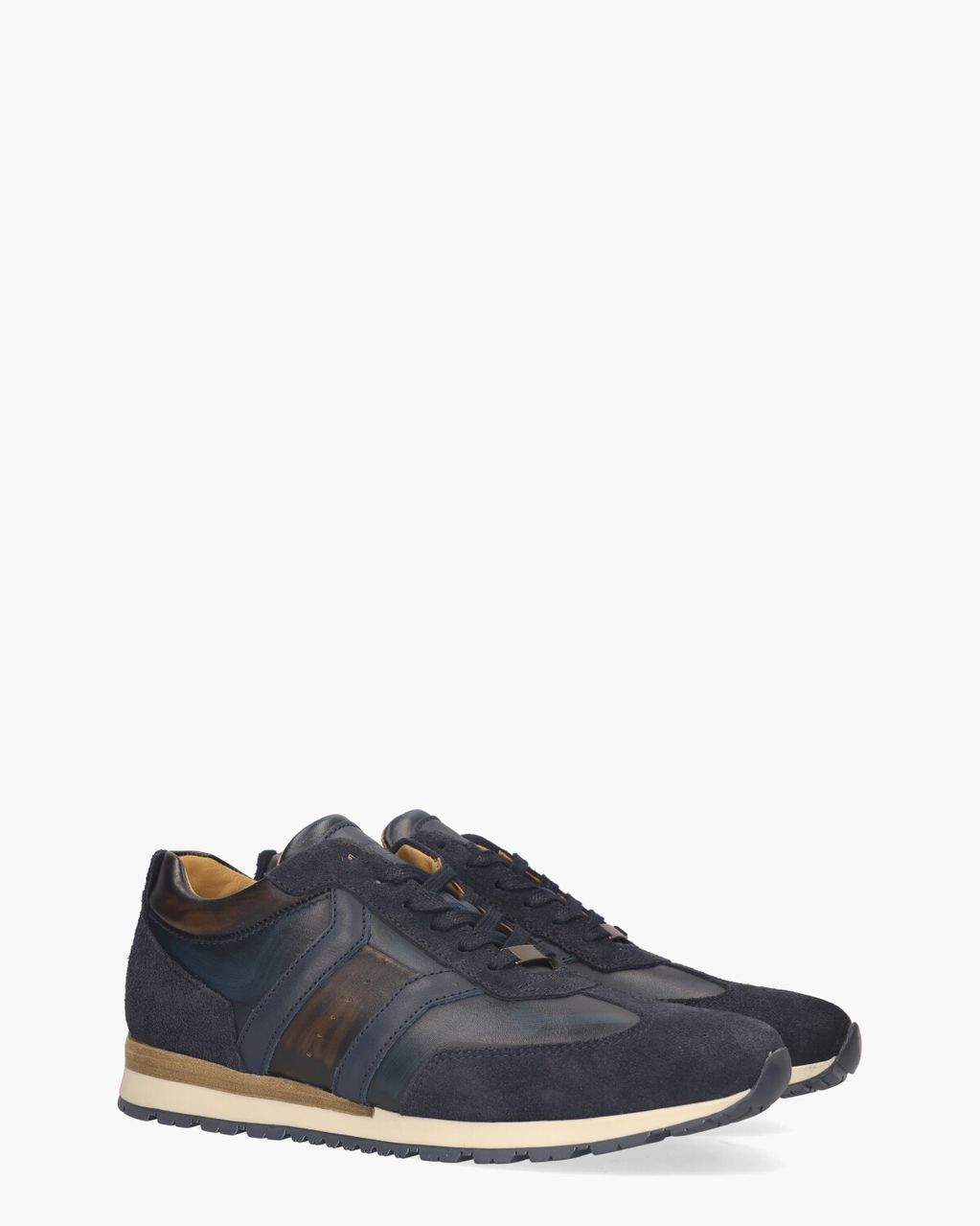 Sweder Donkerblauw/Bruin Herensneakers