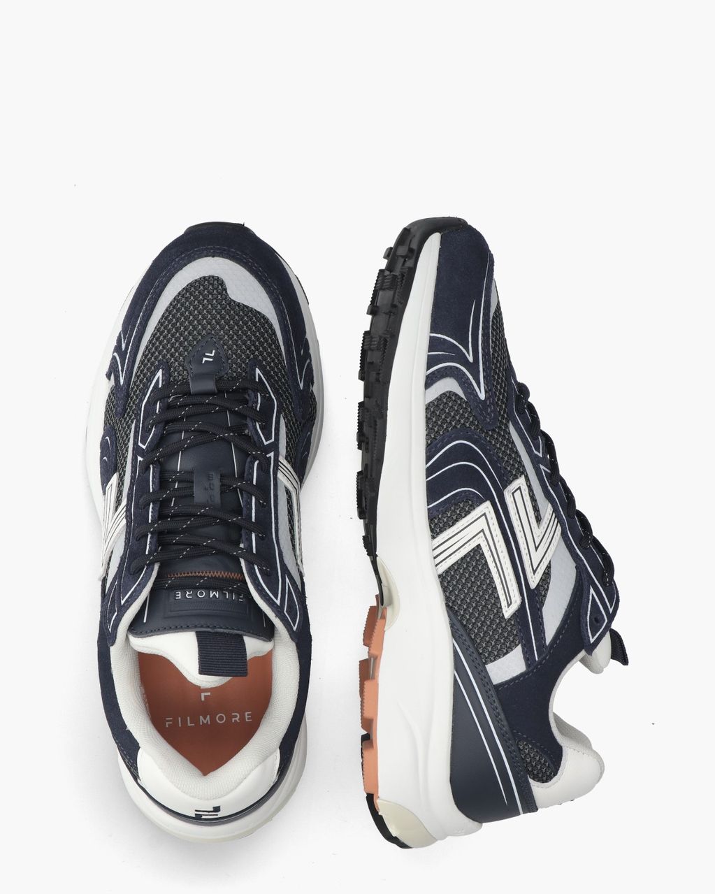 Yali Donkerblauw Herensneakers