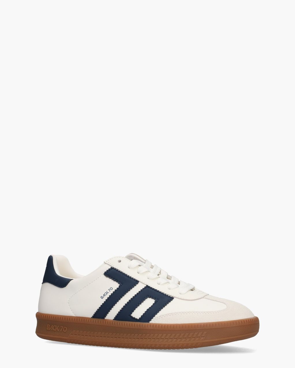 Double Wit/Donkerblauw Herensneakers