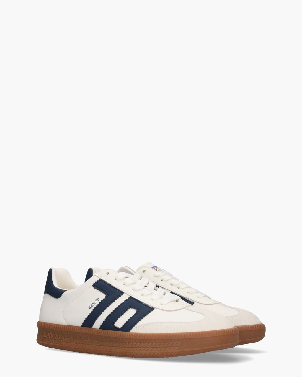 Double Wit/Donkerblauw Herensneakers