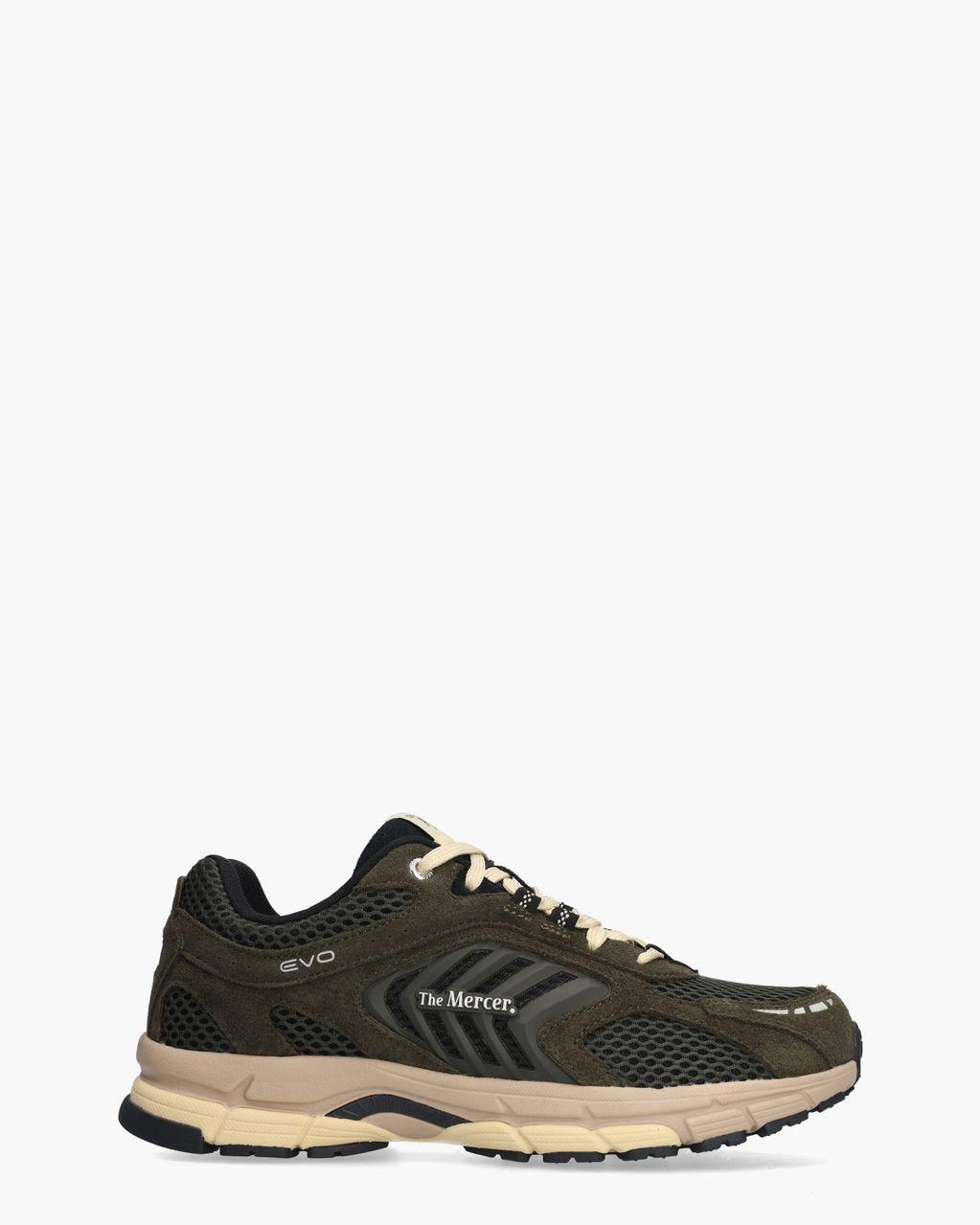 The Re-Run EVO Nubuck Legergroen Herensneakers