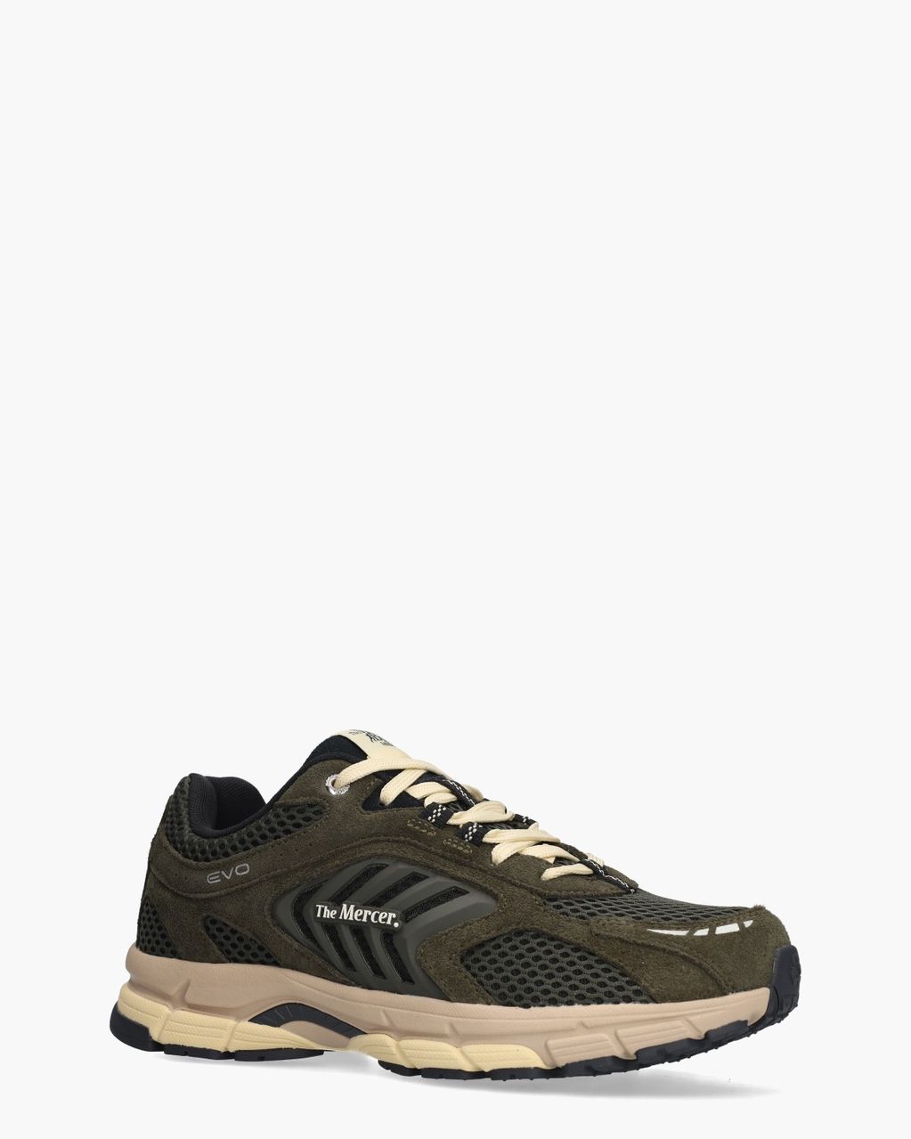 The Re-Run EVO Nubuck Legergroen Herensneakers