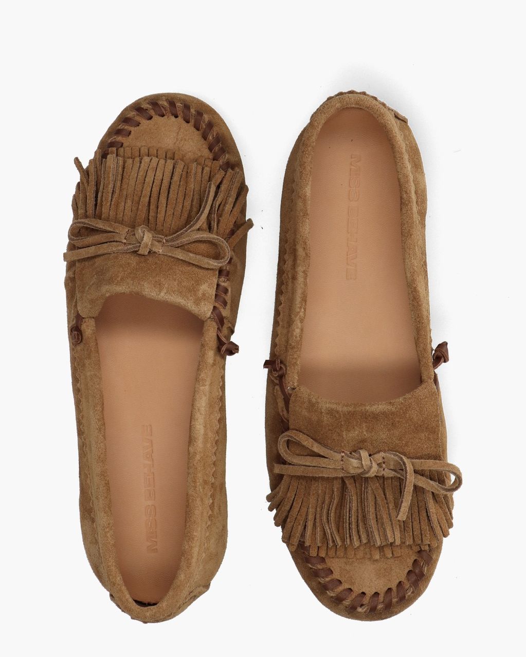 E29042 Cognac Dames Veterschoenen