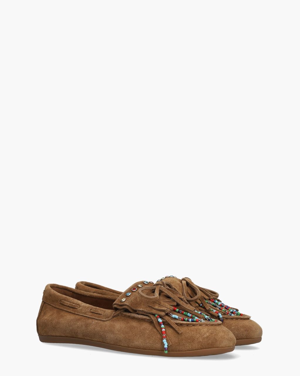 E29041 Cognac Dames Veterschoenen