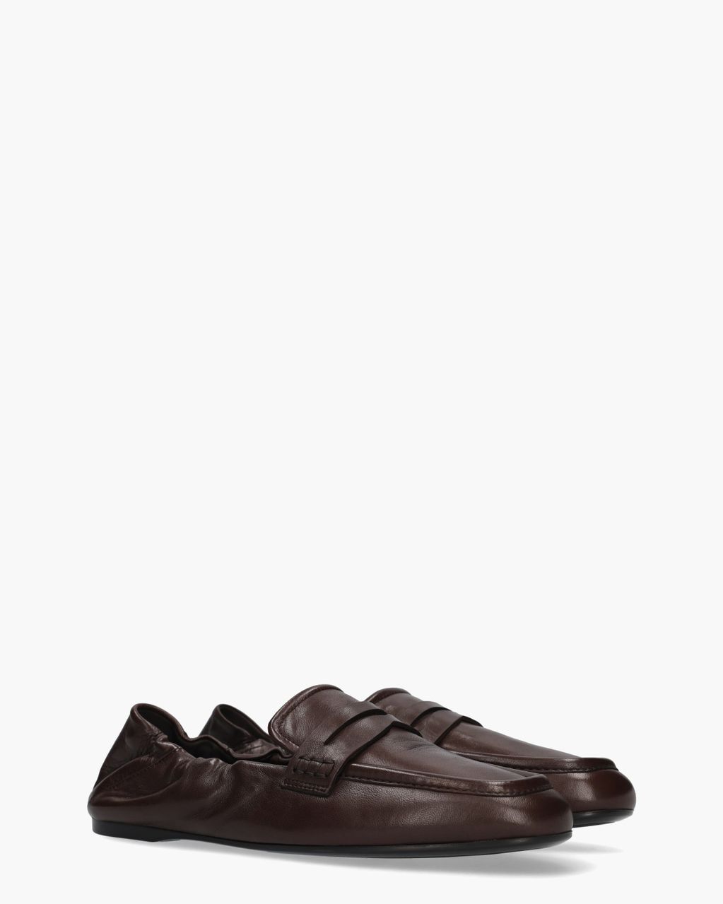 Satin Donkerbruin Damesloafers