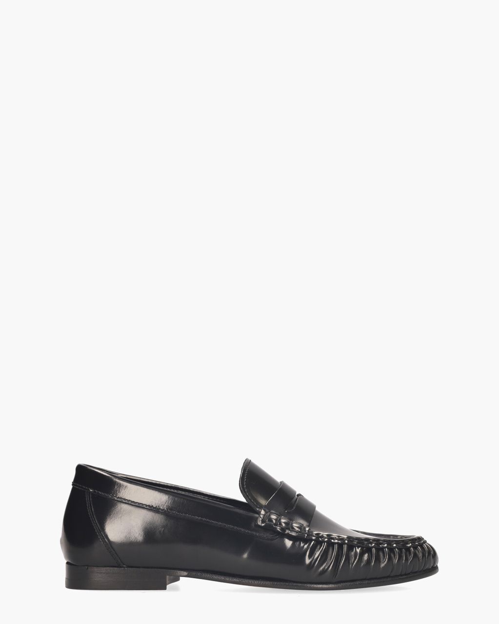 Penny Loafer Wrinkle Zwart Damesloafers