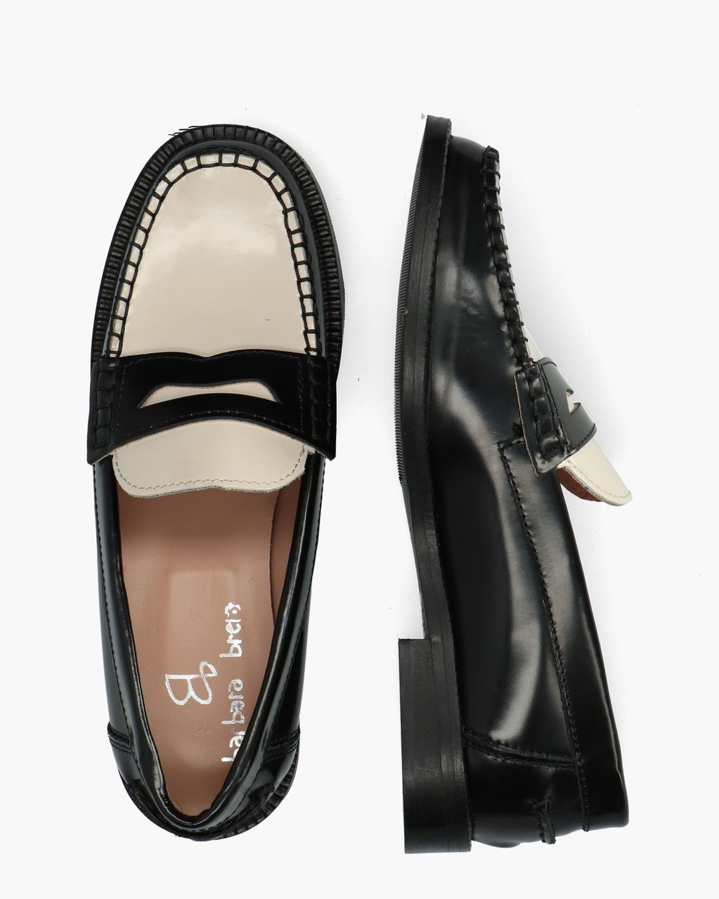 Amara Zwart/Off-White Damesloafers