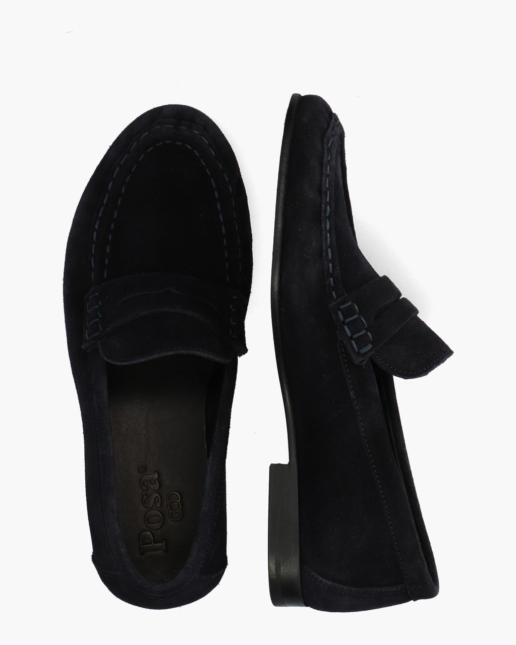 Penny Loafer Wrinkle Donkerblauw Damesloafers