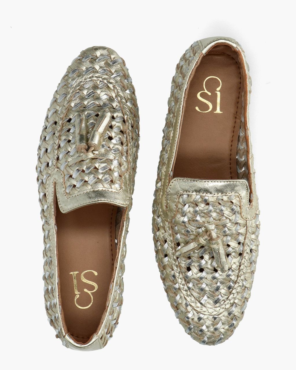 Zuha Goud/Zilver Damesloafers
