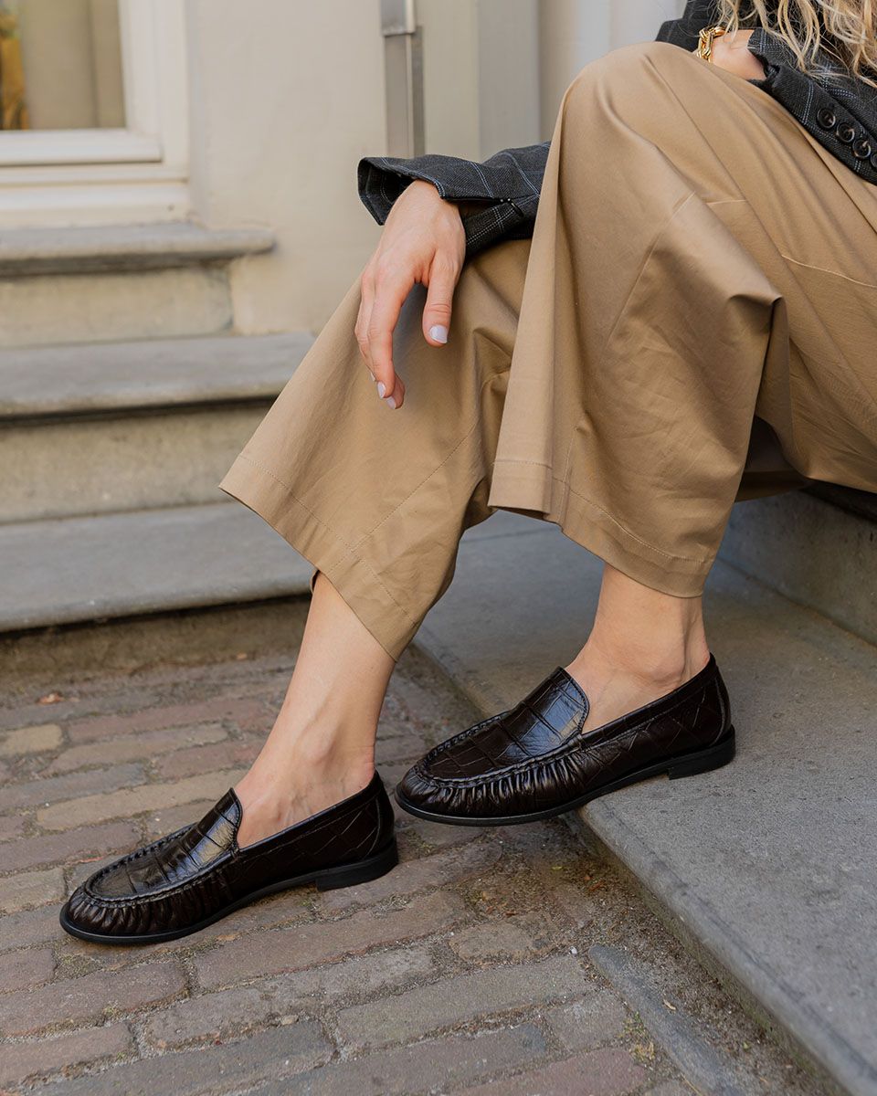 Rudi Donkerbruin Damesloafers