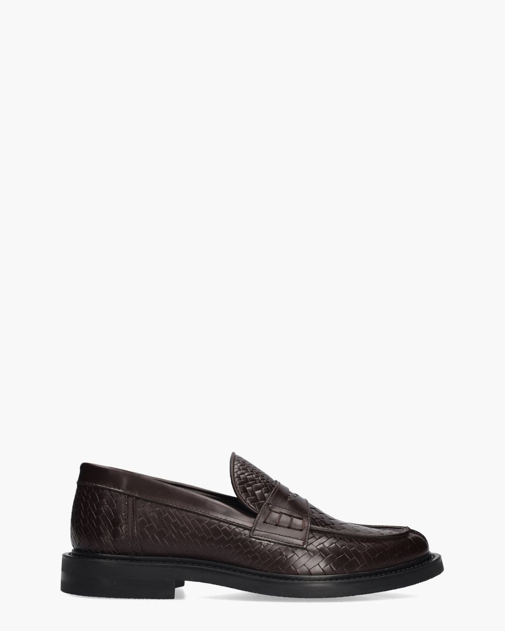 Loafer Woven Twist Donkerbruin Herenloafers