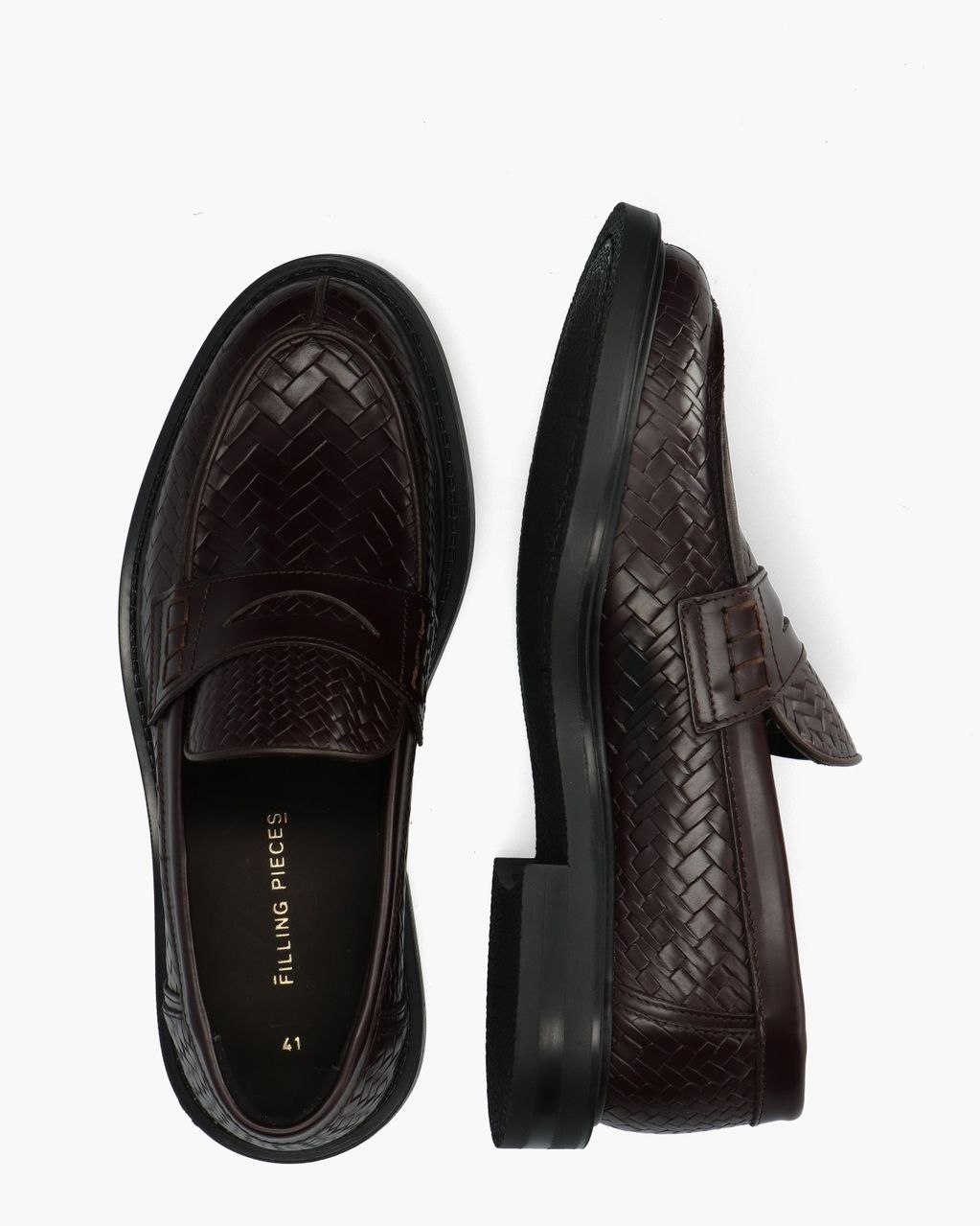 Loafer Woven Twist Donkerbruin Herenloafers