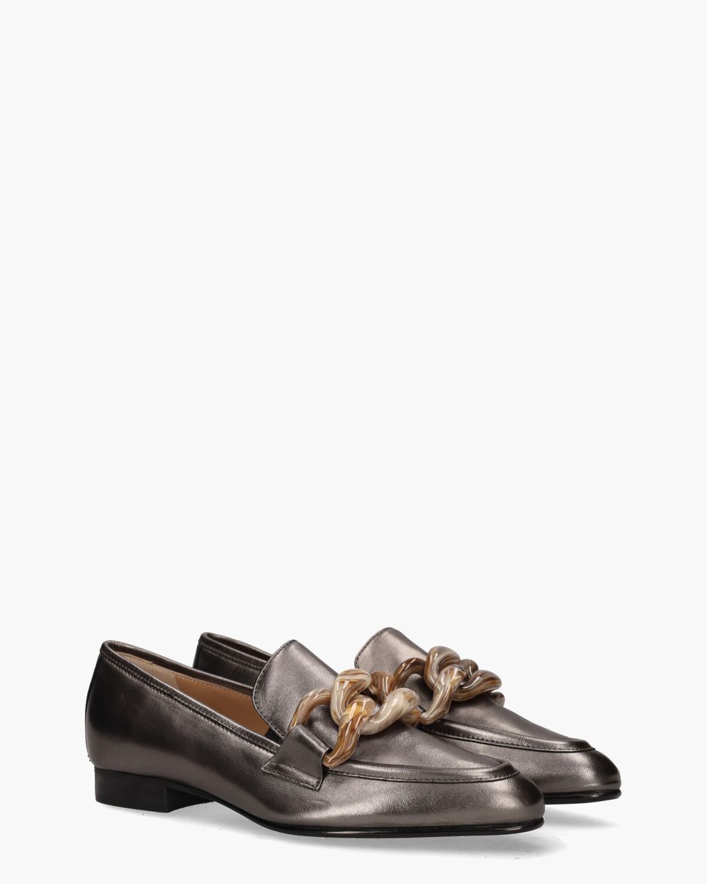 21I095A Zilvergrijs Damesloafers