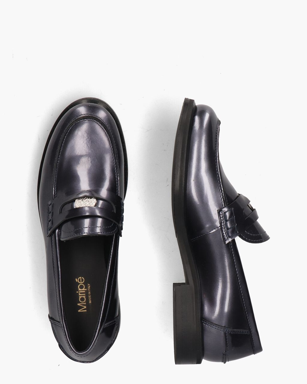 Rina-Ma Zilvergrijs Damesloafers
