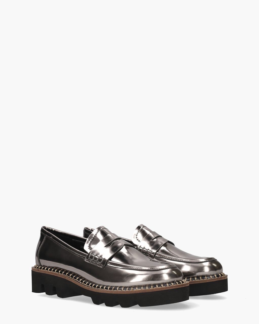 Pearl Zilver Damesloafers