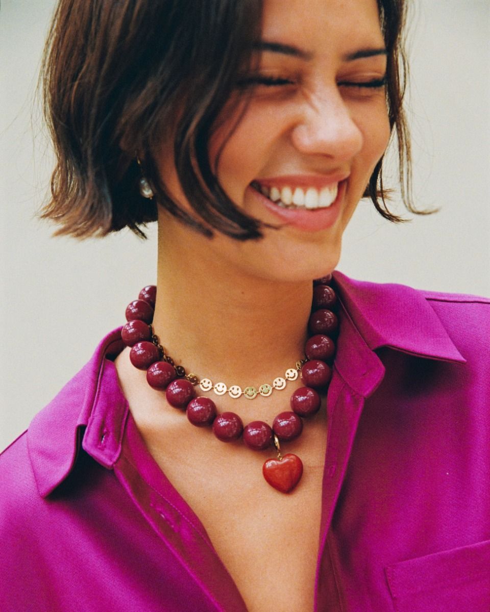 Heart Bold Pendant Rood Bedeltje