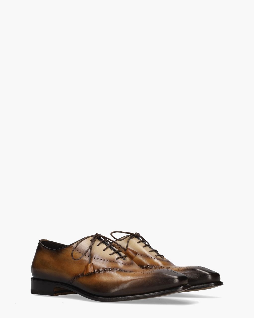 2001 Cognac/Multi Heren Veterschoenen