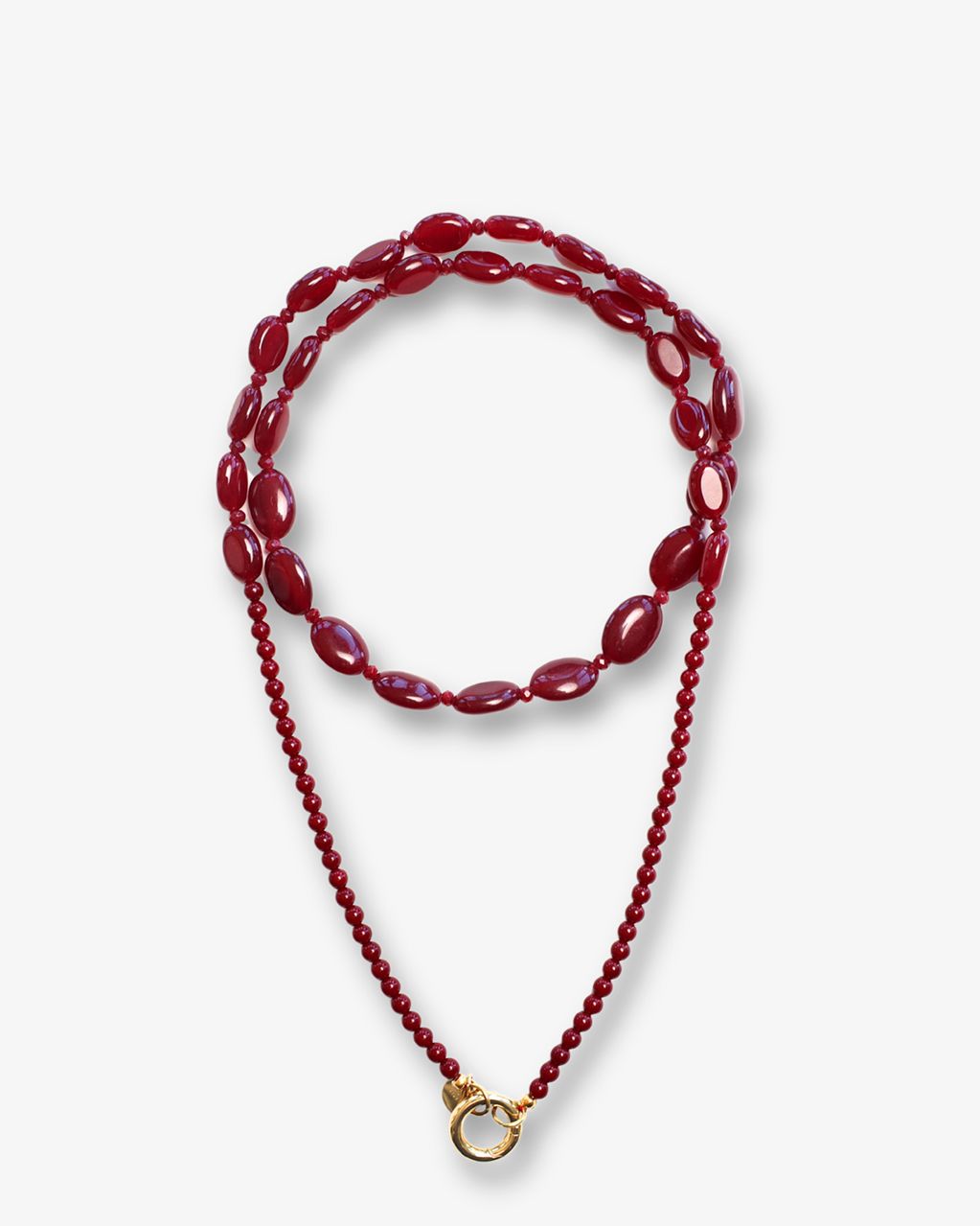 Funky Burgundy Long Necklace Bordeaux Ketting