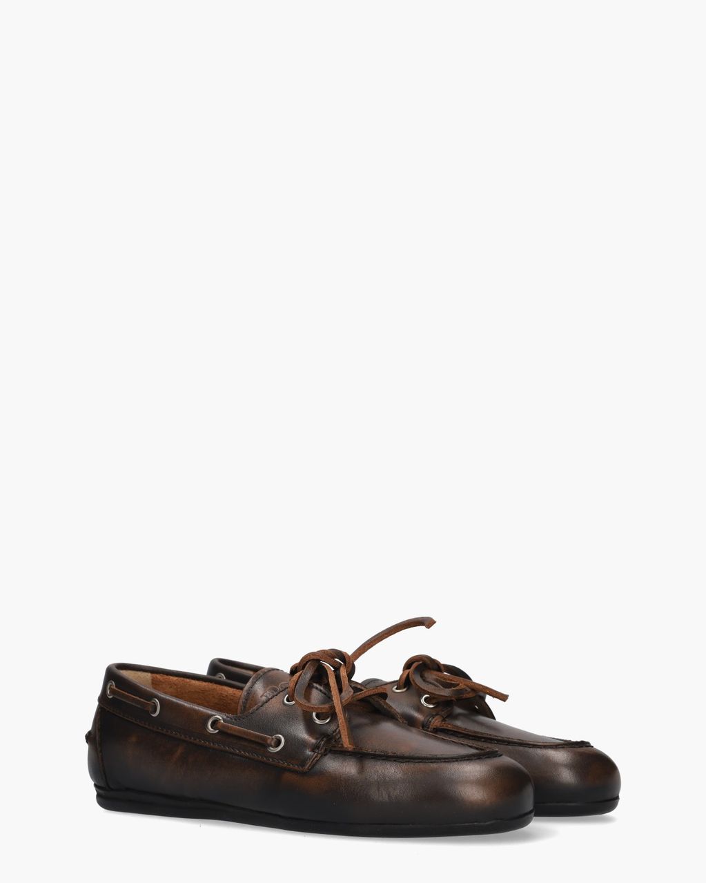 Boat Loafer Donkerbruin Dames Veterschoenen
