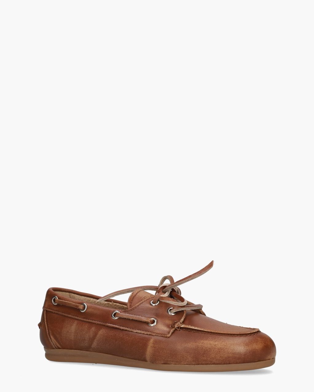 Boat Loafer Brushed Cognac Dames Veterschoenen