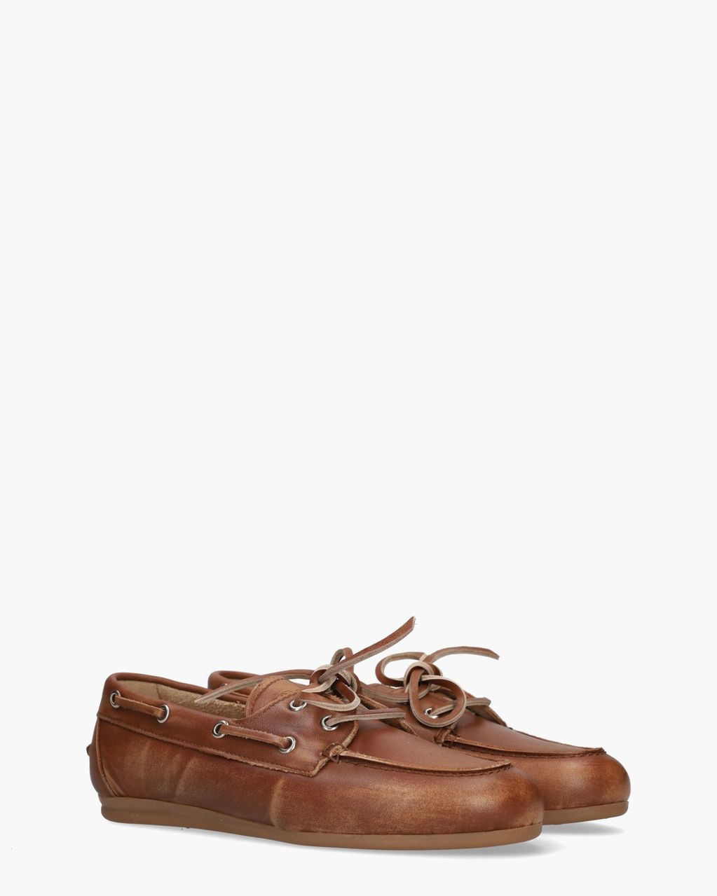Boat Loafer Brushed Cognac Dames Veterschoenen