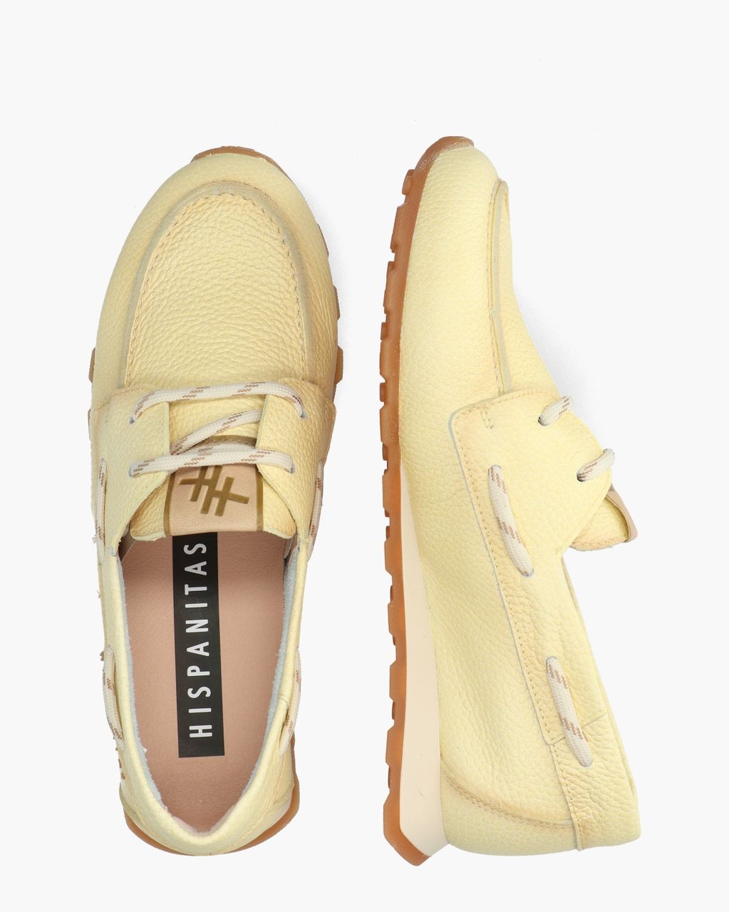 HV264603 Lichtgeel Dames Veterschoenen