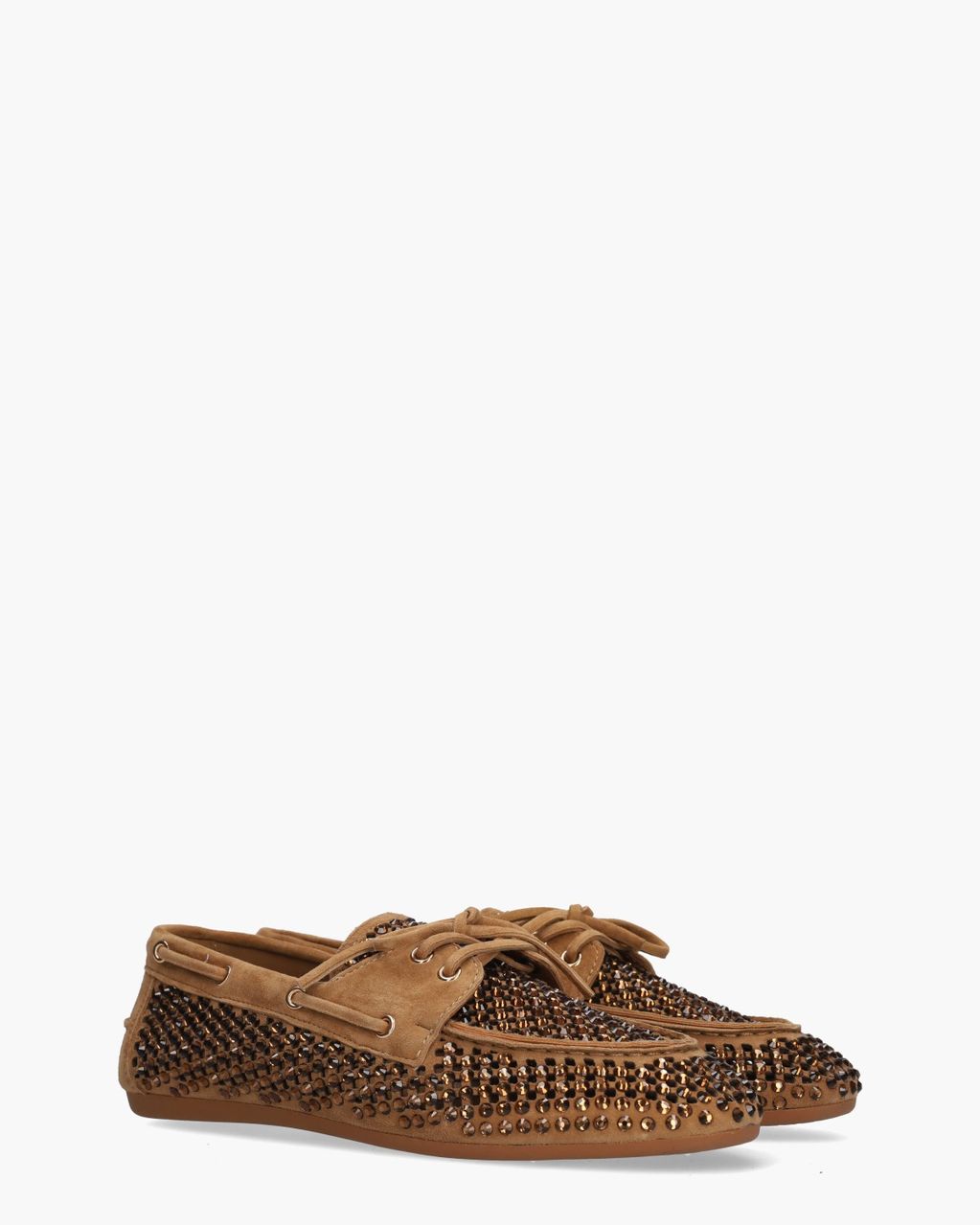 A-Emi Cognac Dames Veterschoenen