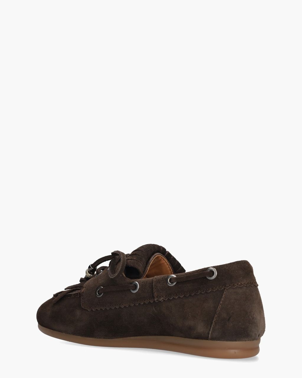 June Loua Donkerbruin Dames Veterschoenen