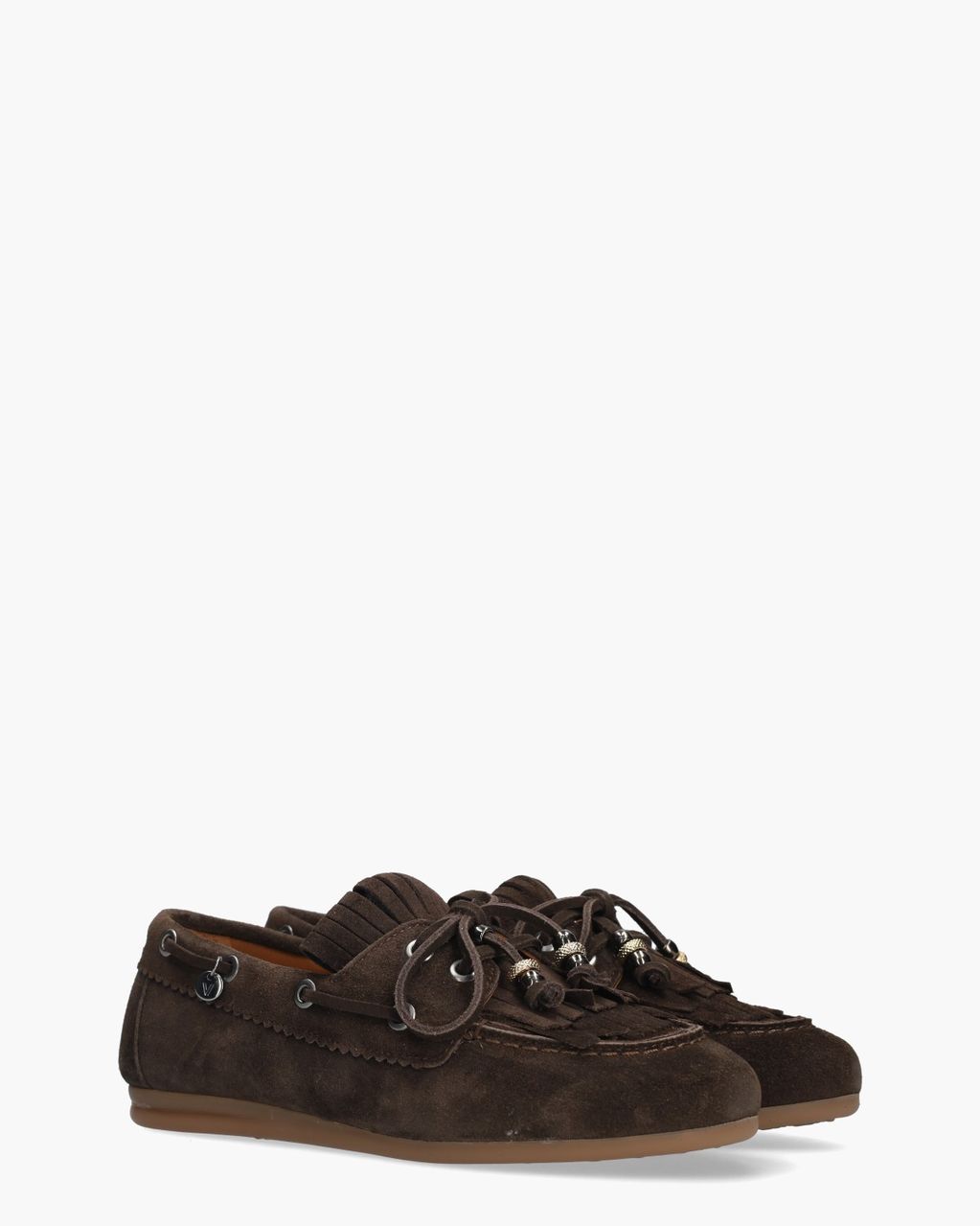 June Loua Donkerbruin Dames Veterschoenen