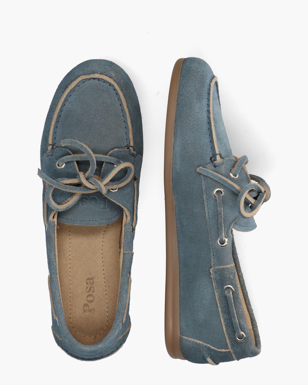 Boat Loafer Blauw Dames Veterschoenen