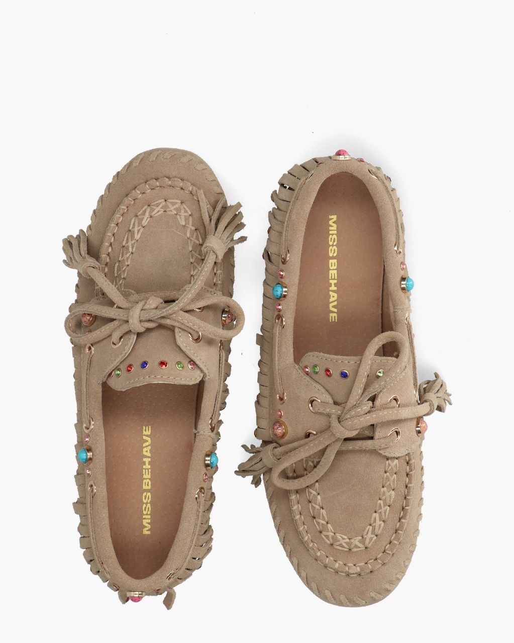 Zayly Beige Dames Veterschoenen