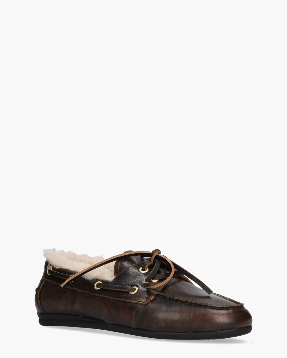 Nahua Donkerbruin Damesloafers