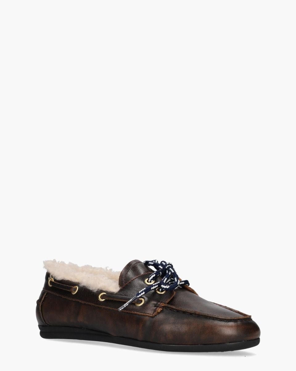 Nahua Donkerbruin Damesloafers
