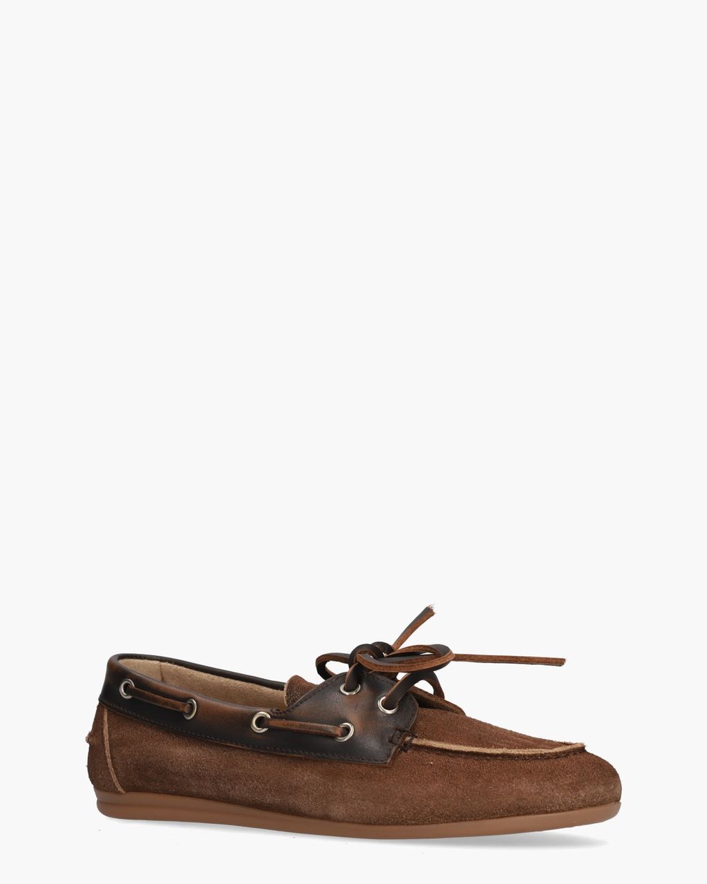 Boat Loafer Brushed Bruin Dames Veterschoenen