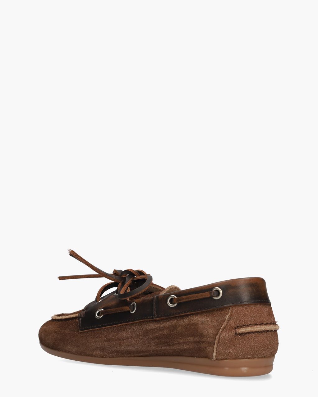 Boat Loafer Brushed Bruin Dames Veterschoenen