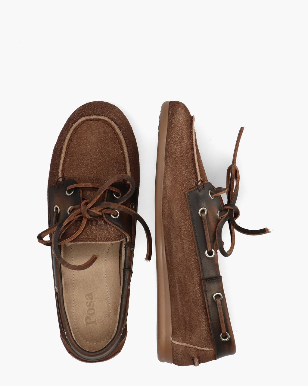 Boat Loafer Brushed Bruin Dames Veterschoenen