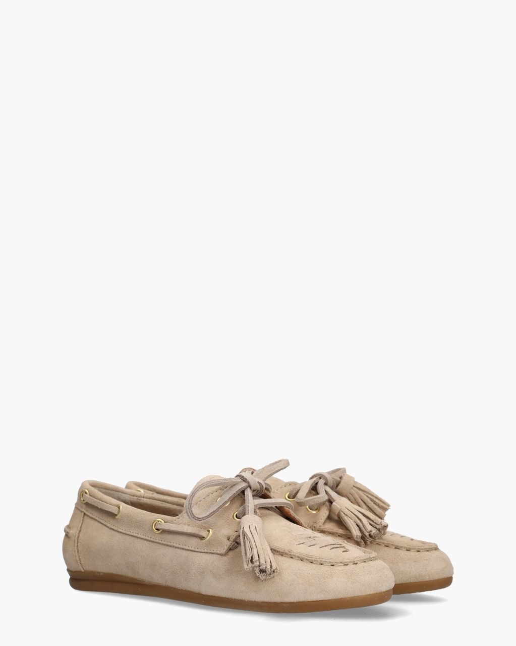Shima Beige Dames Veterschoenen