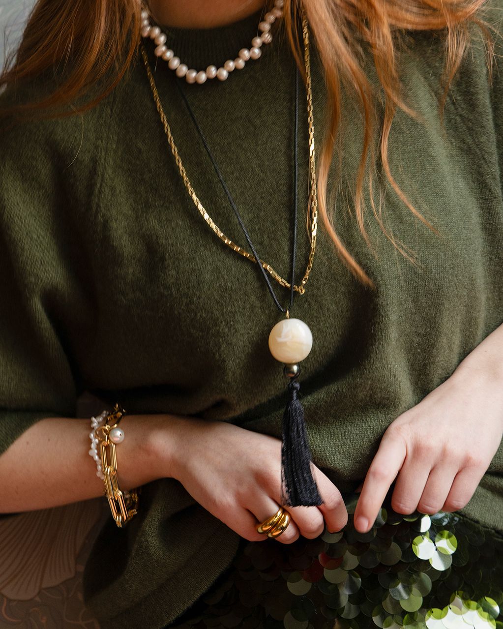 Fred Funky Big Bracelet Wit Armband