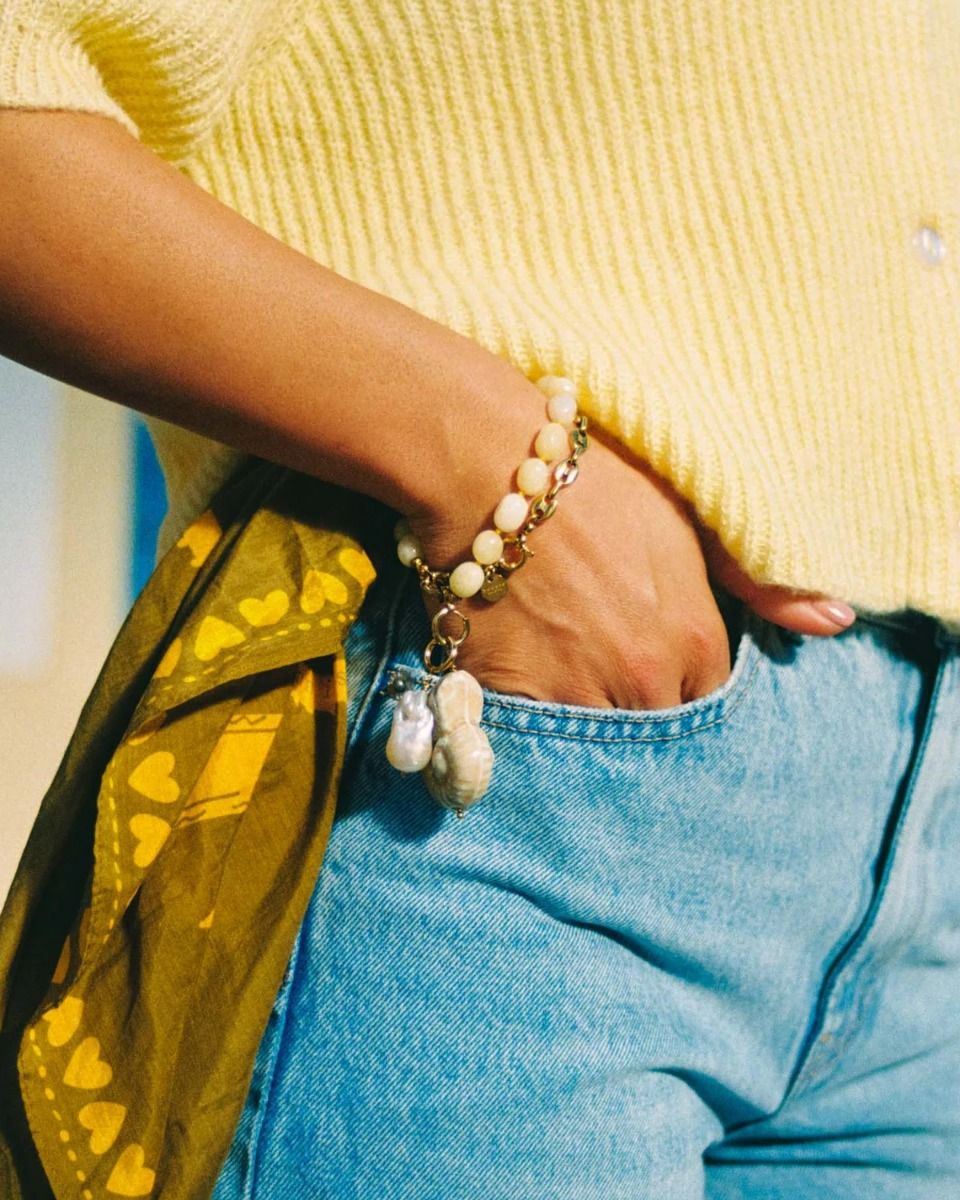Bobby Bracelet Lichtgeel Armband