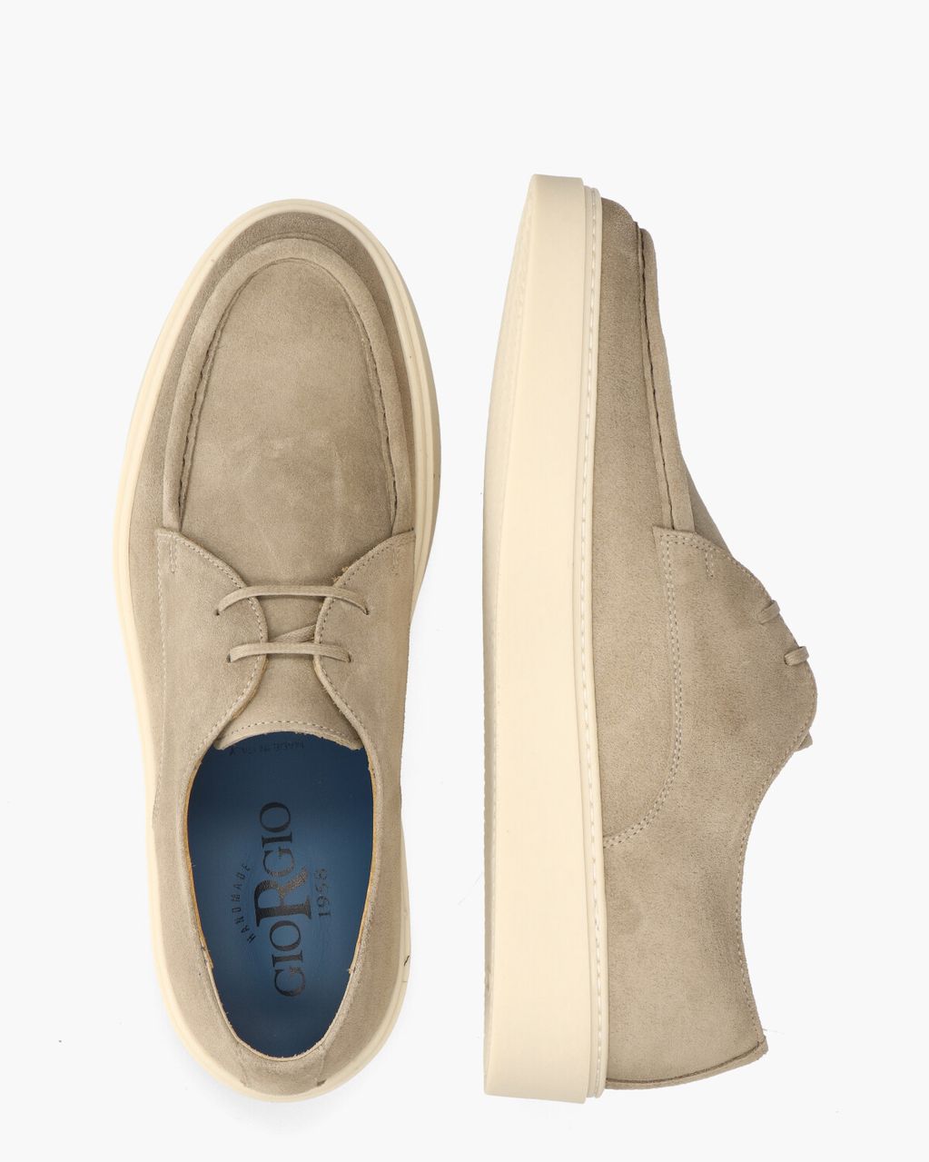 13712 Beige Heren Veterschoenen