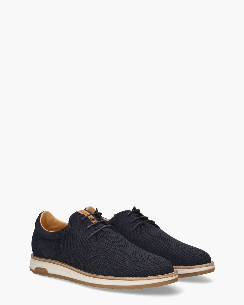 Nolan Knit Donkerblauw Heren Veterschoenen