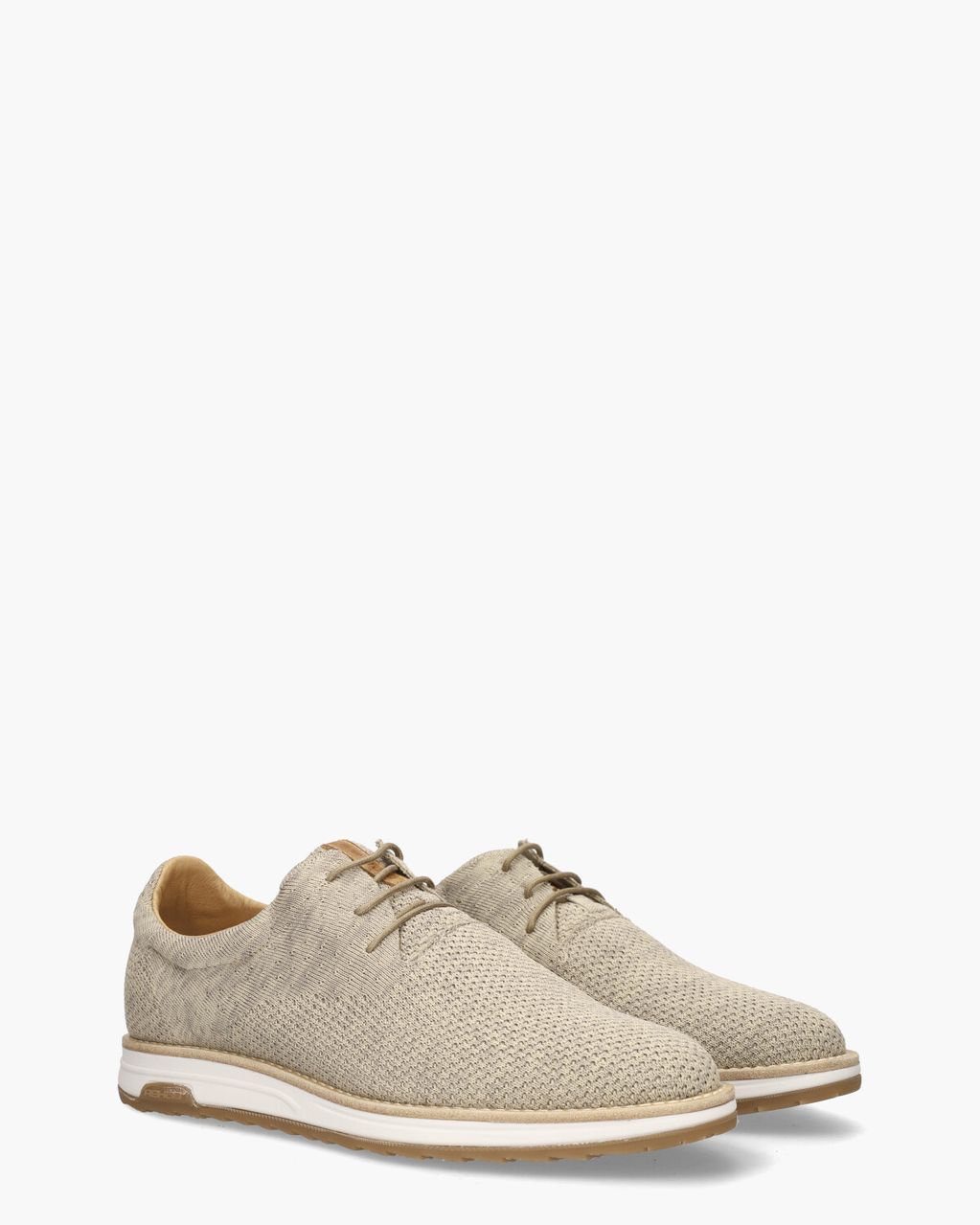 Nolan Knit Beige Heren Veterschoenen
