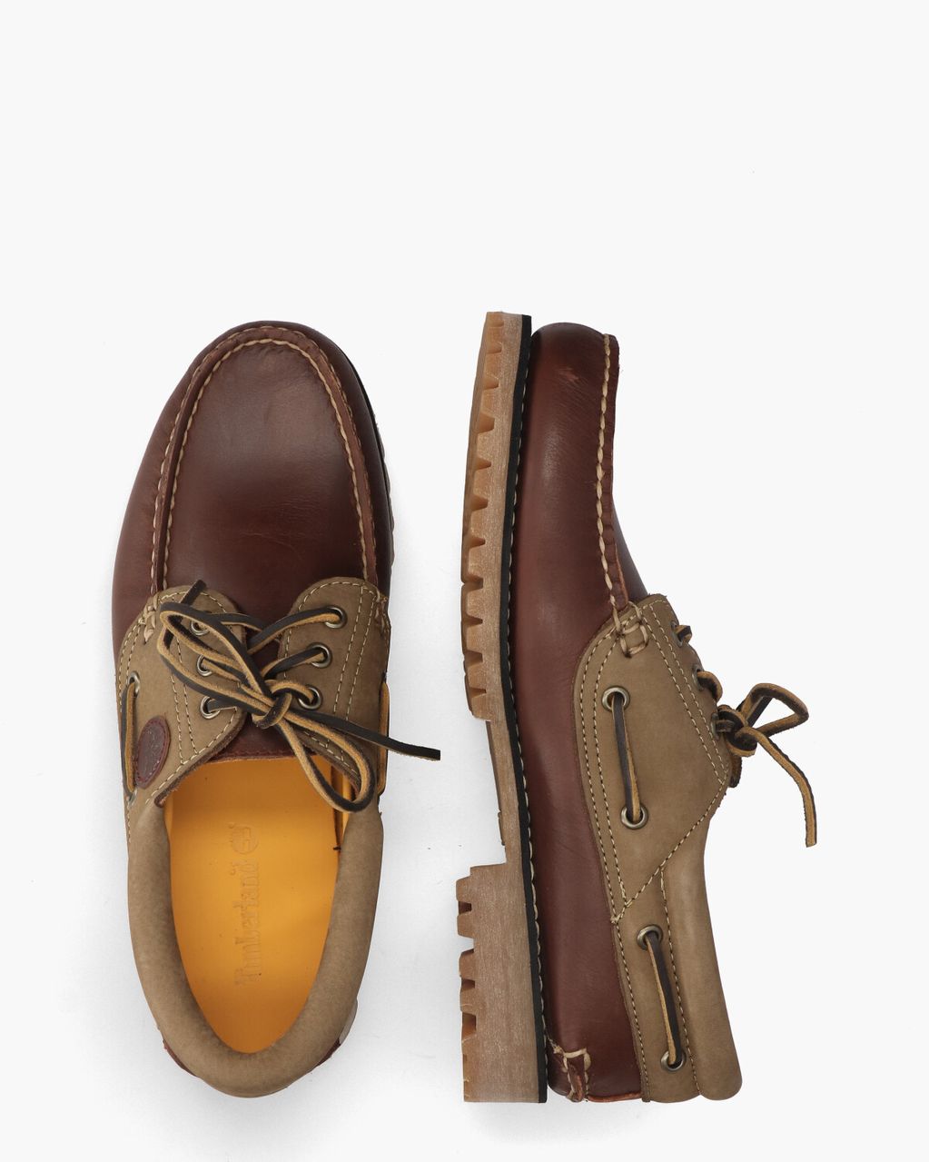 【27cm】Timberland 3eye 9m Timberland Authentics 3-Eye Classic Lug Boat Shoe Roodbruin Heren