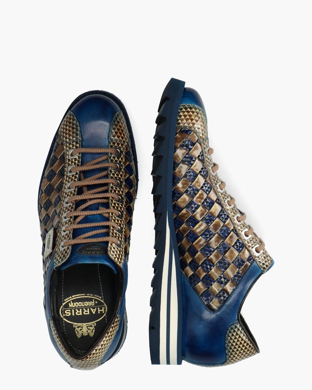 2817 Kobaltblauw/Bruin Herensneakers